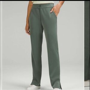 EUC Lululemon Brushed Softstreme Split-Hem High-Rise Pants in Smoked Spruce